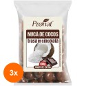 Set 3 x Nuca de Cocos Trasa in Ciocolata, 100 g, Pronat
