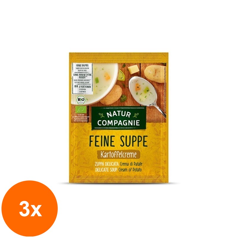 Set 3 x Supa Crema de Cartofi, Bio, 48 g Natur Compagnie