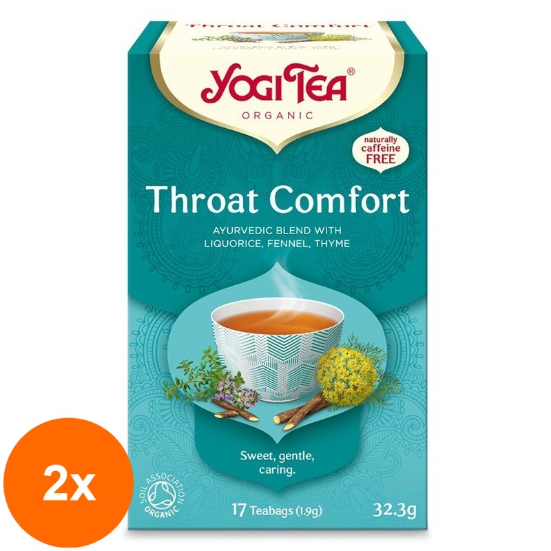 Set 2 x Ceai Bio Respira Sanatos, Yogi Tea, 17 Plicuri, 32.3 g