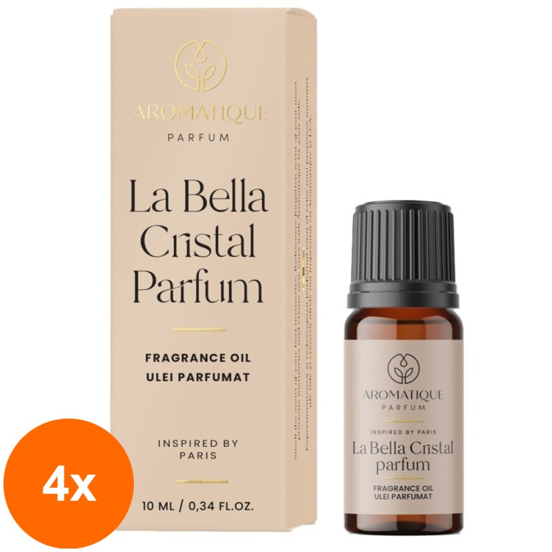 Set 4 x Ulei Parfumat La Bella Cristal, 10 ml, Aromatique