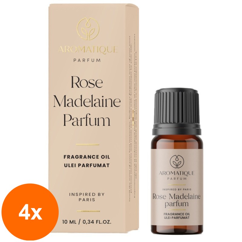 Set 4 x Ulei Parfumat Rose Madelaine, 10 ml, Aromatique