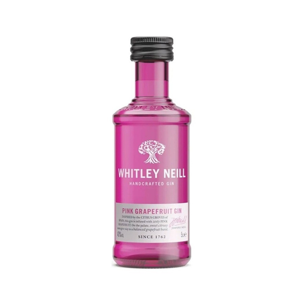 Set 9 x Gin Whitley Neill, Grapefruit Roz, Pink Grapefruit Gin, 43% Alcool, Miniatura, 0.05 l