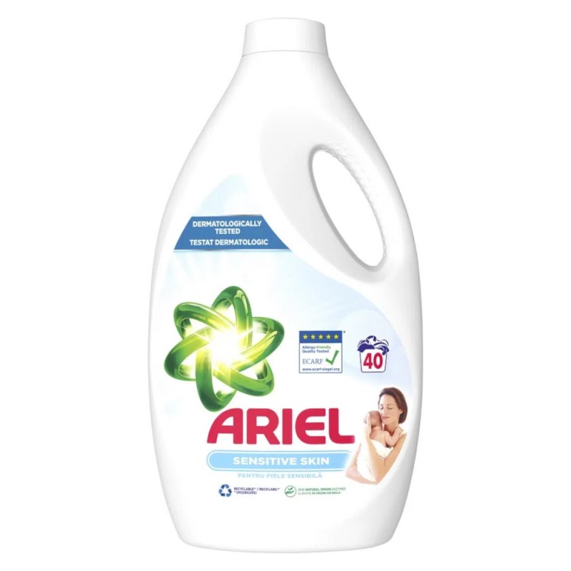 Detergent de Rufe Lichid Ariel Baby, pentru Piele Sensibila, 2.2 l, 40 de Spalari