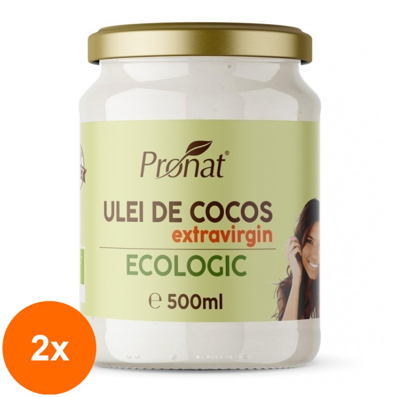 Set 2 x Ulei de Cocos BIO Extravirgin, 500 ml, Pronat