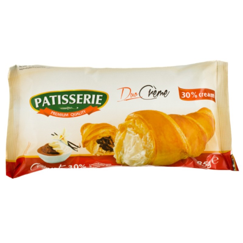 Croissant cu Crema de Cacao si Vanilie Patisserie Duo, 85 g