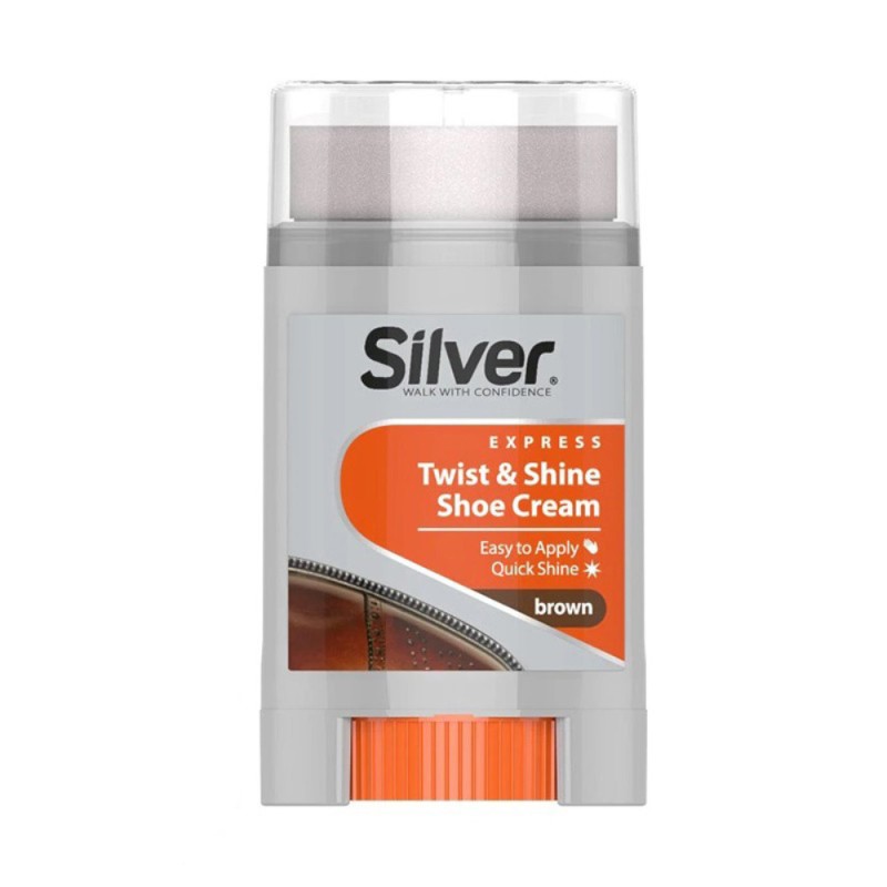 Crema Lichida pentru Pantofi cu Aplicator Silver, Maro, 50 ml, 6 Buc