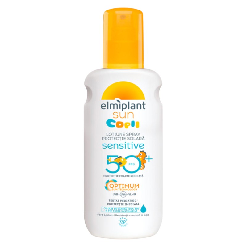 Spray cu Protectie Solara Elmiplant Sun Kids Sensitive SPF 50, pentru Copii, 200 ml