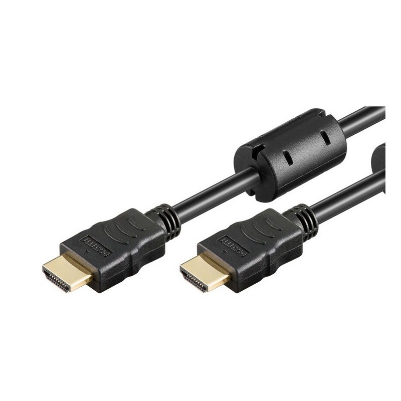 Cablu HDMI Tata - HDMI Tata cu Ethernet Contacte Aurite 15m Goobay