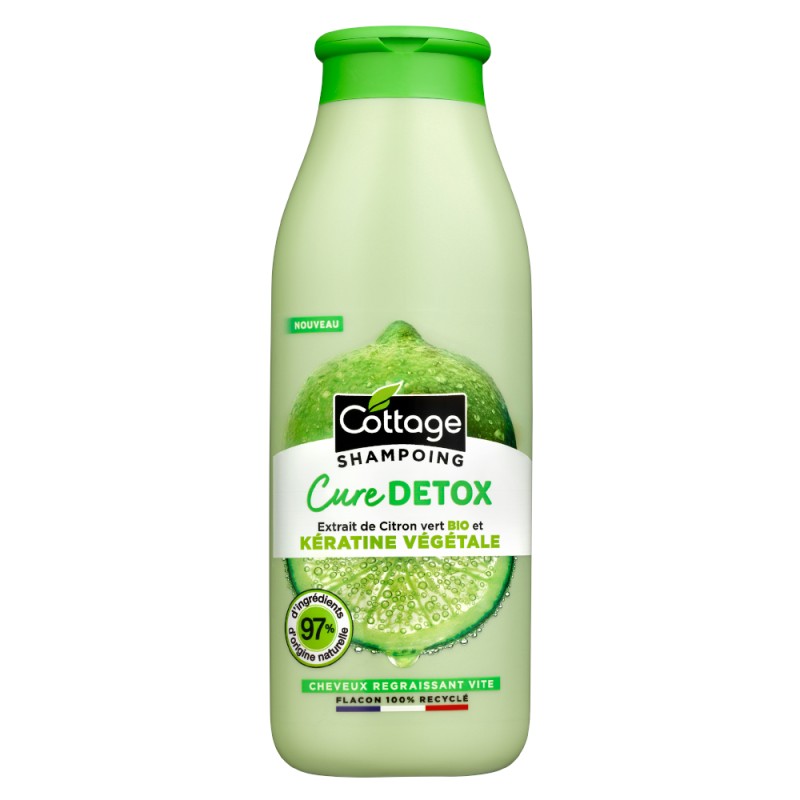 Sampon Cottage Detox, pentru Par Gras, cu Lime si Keratina, 250 ml