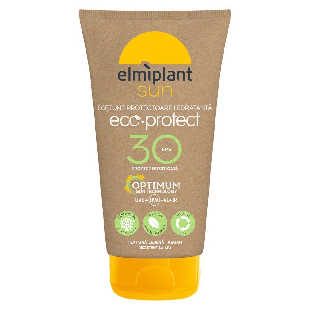 Set 2 x Lotiune pentru Protectie Solara Elmiplant Sun Milk Eco Protect, SPF 30, 150 ml