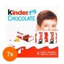 Set 7 x Ciocolata cu Lapte si Cacao Kinder, 50 g
