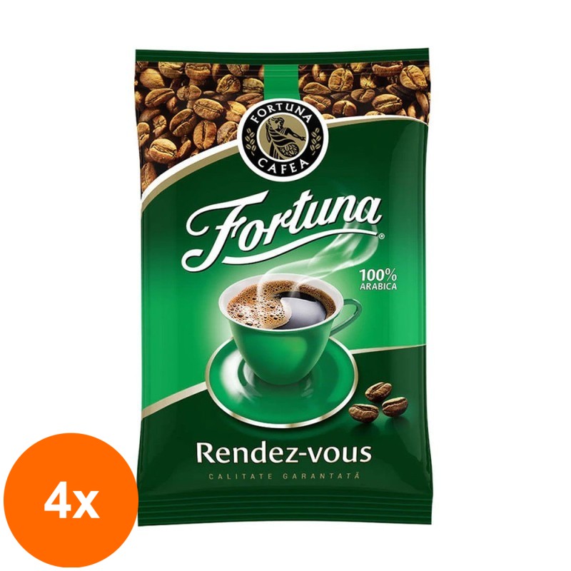 Set 4 x Cafea Macinata Fortuna Rendez-Vous, 100 g
