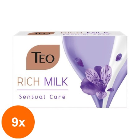 Set 9 x Sapun Teo Rich Milk Sensual Care, 90 g...
