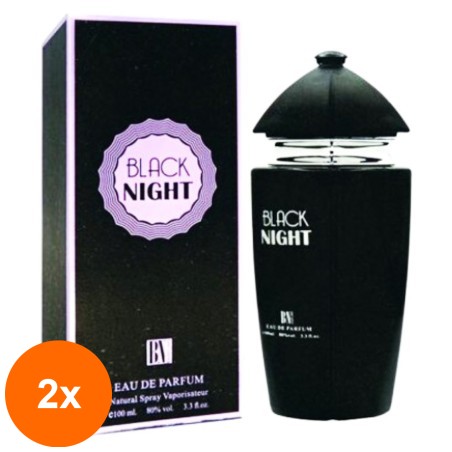 Set 2 x Apa de Parfum Bi-es Black Night, pentru Femei, 100 ml...