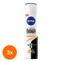Set 3 x Deodorant Spray Invisible Black & White Ultimate Impact Nivea Deo 150ml