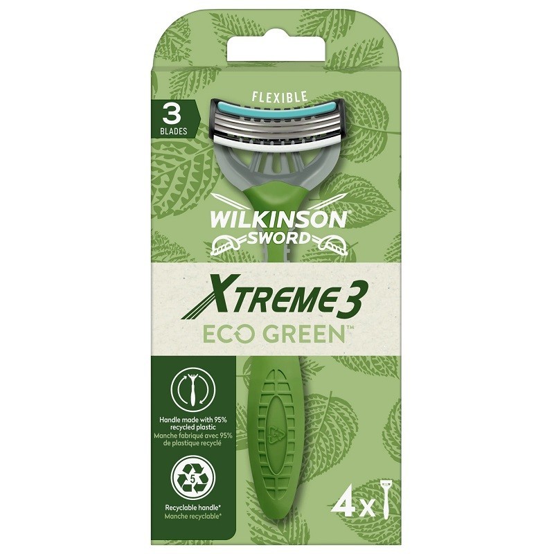 Set 2 x 4 Aparat de Ras Wilkinson Xtreme3 Eco Green