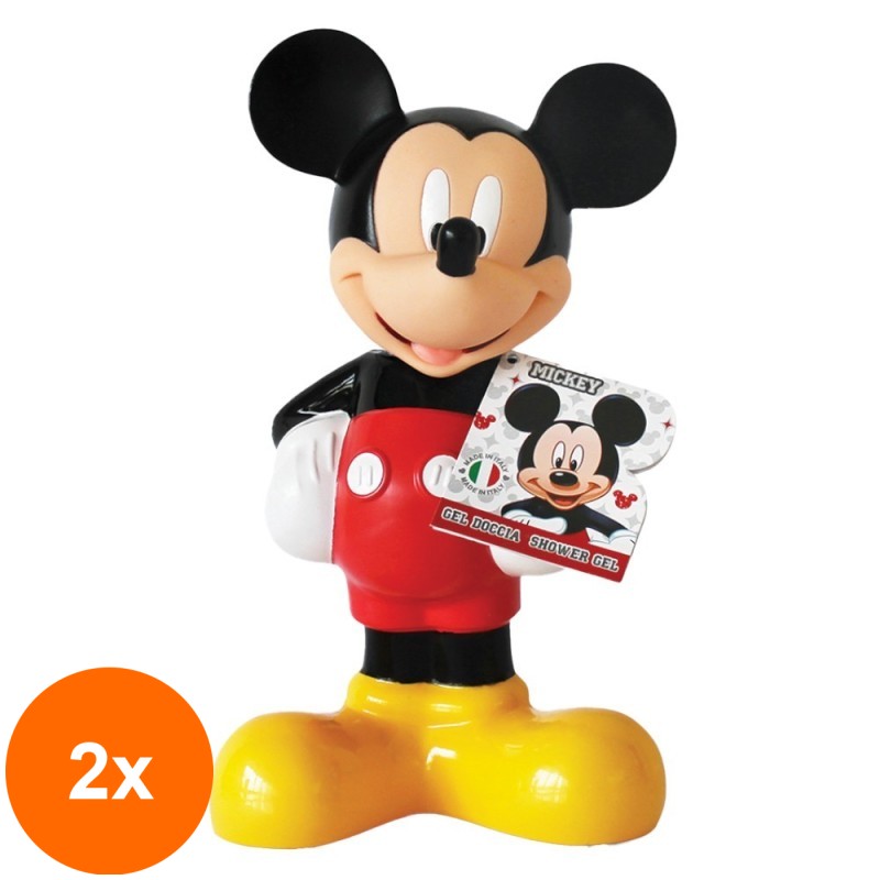 Set 2 x Gel de Dus Naturaverde Kids Fantasy Explosion Mickey Mouse 3D, 200 ml