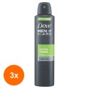 Set 3 x Deodorant Antiperspirant Spray Dove Extra Fresh, pentru Barbati, 150 ml