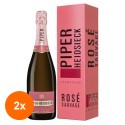 Set 2 x Sampanie Rose Piper Heidsieck Rose Sauvage 12% Alcool, Cutie Carton, 0.75 l