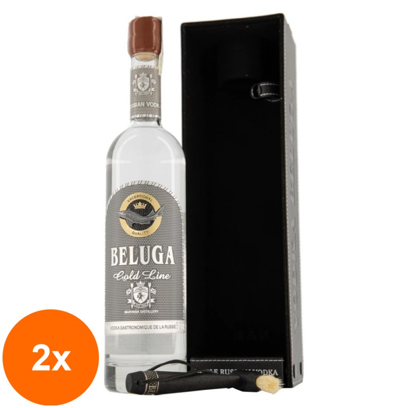 Set 2 x Vodka Beluga Gold Line, 40%, 0.7 l