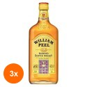 Set 3 x Whiskey William Peel Marie Brizard 40% Alcool, 0.7 l