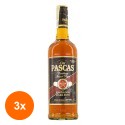 Set 3 x Rom Old Pascas Dark 37.5% Alcool, 0.7 l