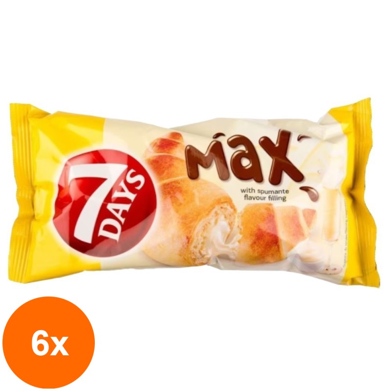 Set 6 x Croissant cu Crema de Sampanie 7 Day's Max, 85 g