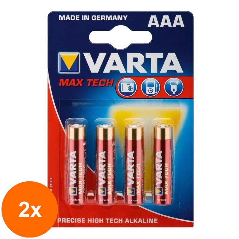 Set 2 x 4 Baterie Varta Max-Tech 4703 R3