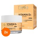 Set 2 x Crema de Noapte Anti-Rid Delia Cosmetics, cu Vitamina D3, 50 ml