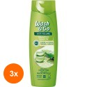 Set 3 x Sampon Wash&Go cu Extract de Aloe Vera, 360 ml