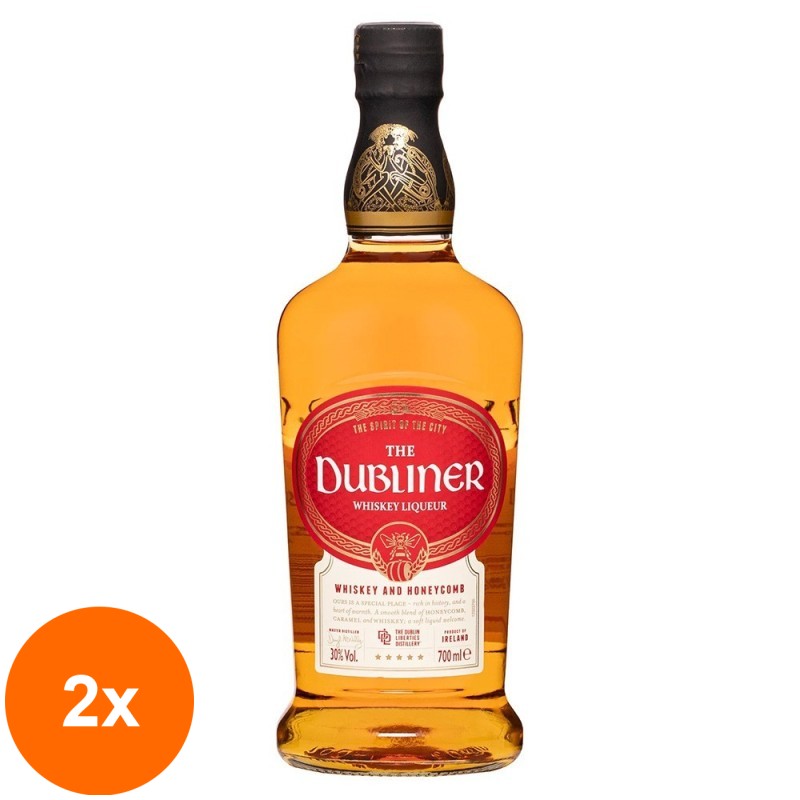 Set 2 x Whiskey Irlandez Honeycomb Qnt Dubliner 30% Alcool, 0.7 l
