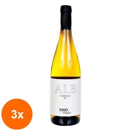 Set 3 x Vin 1000 de Chipuri Chardonnay Alb Sec, 0.75 l...