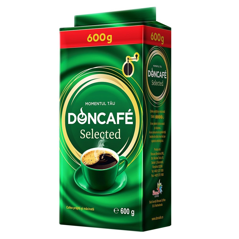 Set 2 x Cafea Macinata Doncafe Selected, 600 g