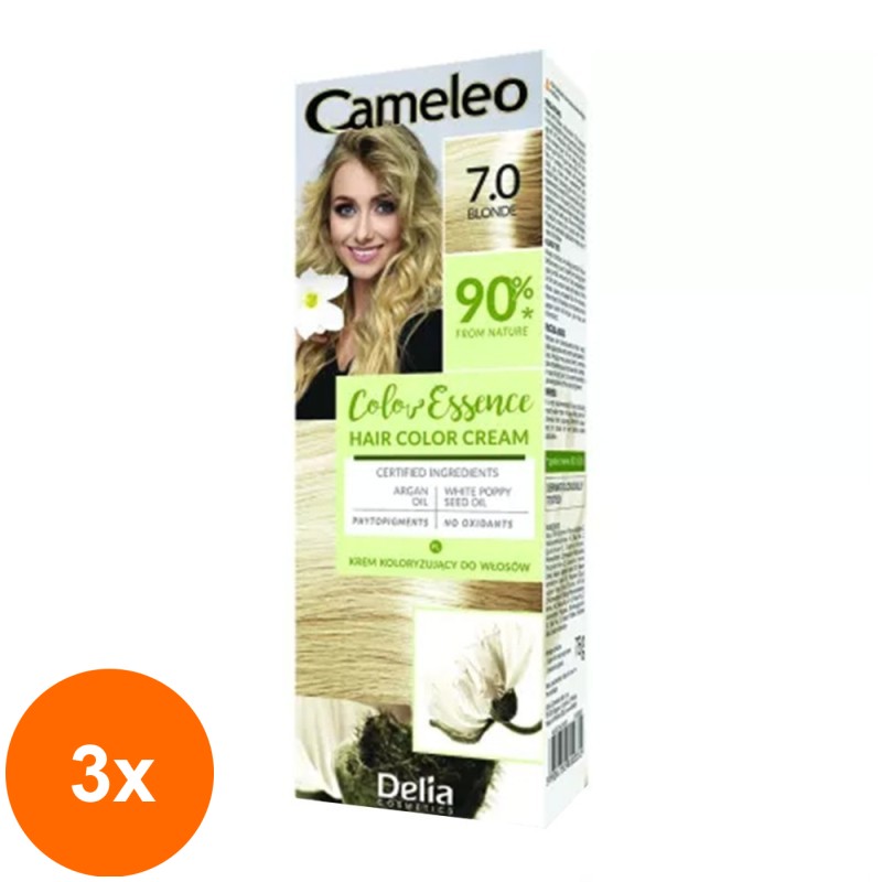Set 3 x Vopsea de Par Cameleo Color Essence 7.0 Blond, 75 g