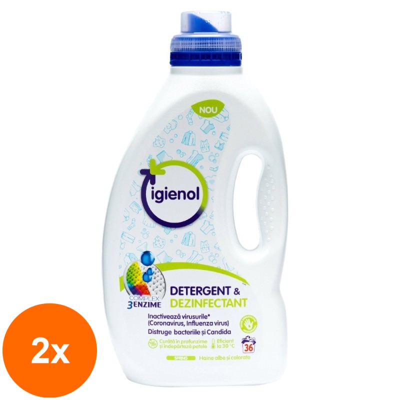 Set 2 x Detergent Dezinfectant Igienol Spring Fresh, 1.8 l