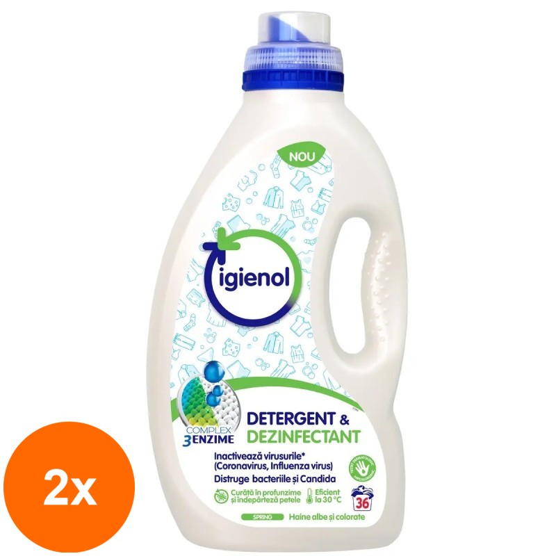 Set 2 x Detergent Dezinfectant Igienol Spring Fresh, 2.7 l