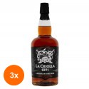 Set 3 x Rom Dark  La Criolla 40% Alcool, 0.7 l