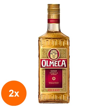 Set 2 x Tequila Gold Olmeca 38% Alcool, 0.7 l...