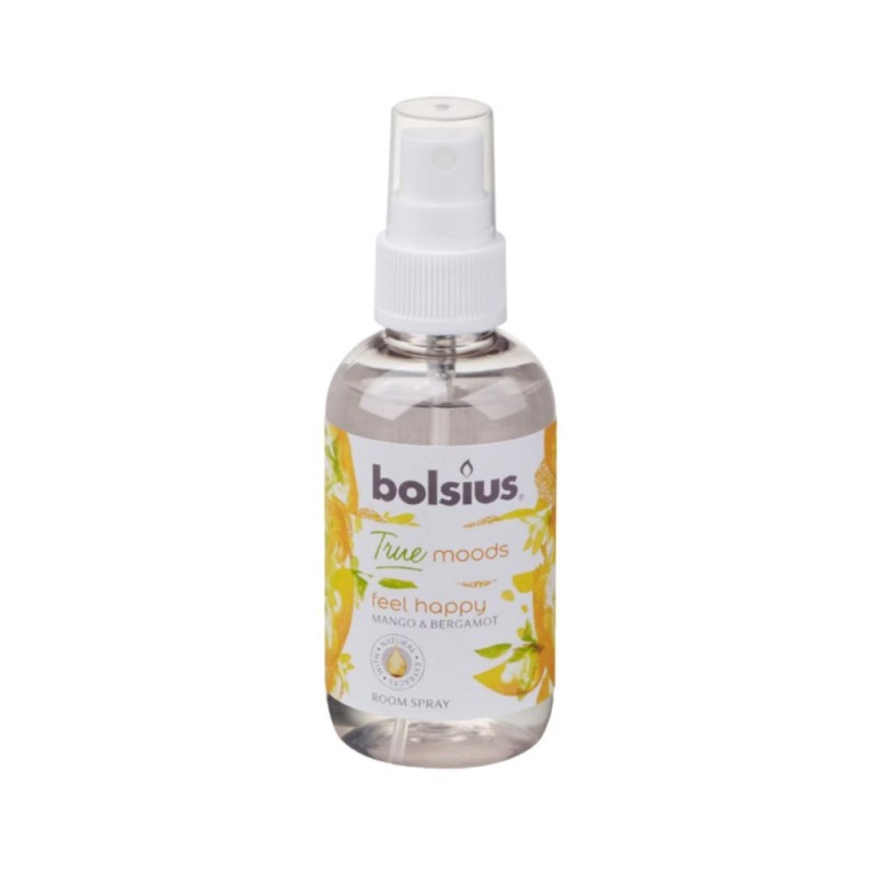 Spray Aromatic pentru Camera Bolsius, Feel Happy, Mango si Bergamont