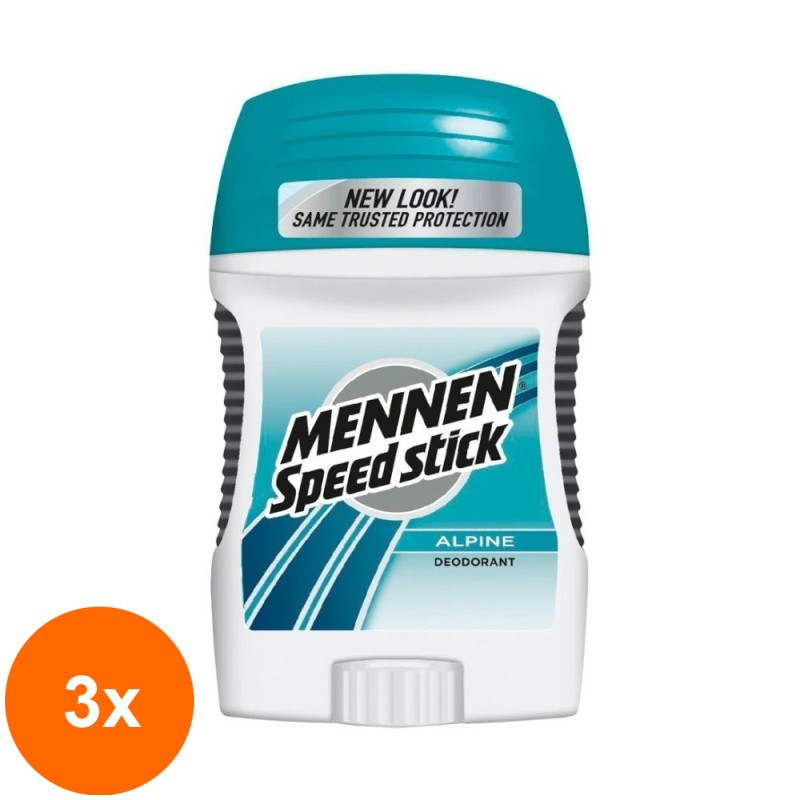 Set 3 x Deodorant Antiperspirant Solid Mennen Speed Stick Alpine, 60 g