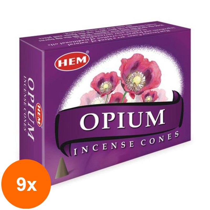 Set 9 x Conuri Parfumate, Opium