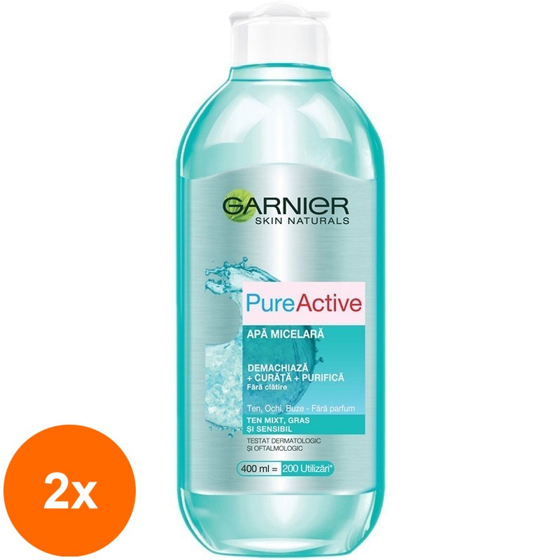 Set 2 x Apa Micelara Pure Active Garnier Skin Naturals 400 ml