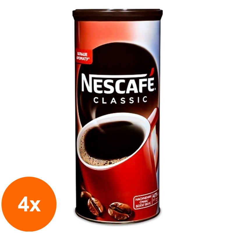 Set 4 x Cafea Instant Nescafe Classic, 475 g