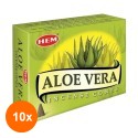Set 10 x Conuri Parfumate, Aloe Vera