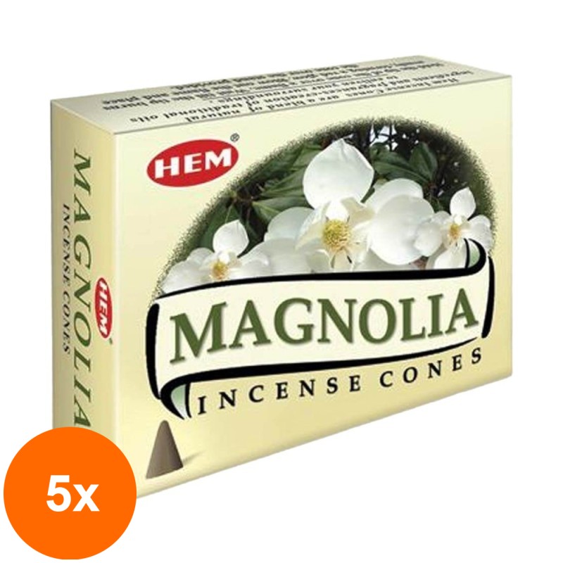 Set 5 x Conuri Parfumate, Magnolie