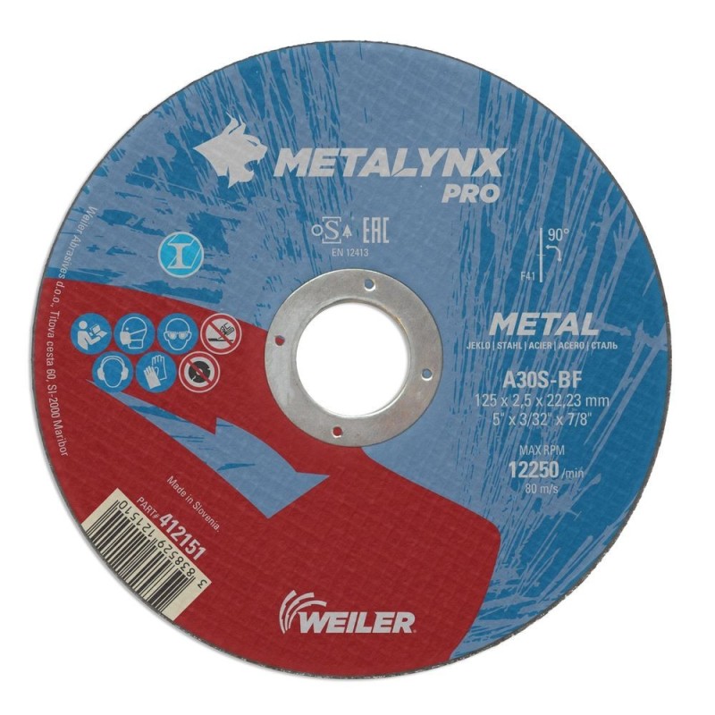 Disc Abraziv, Debitare Professional, 125 x 2.5 mm, Metal, SW