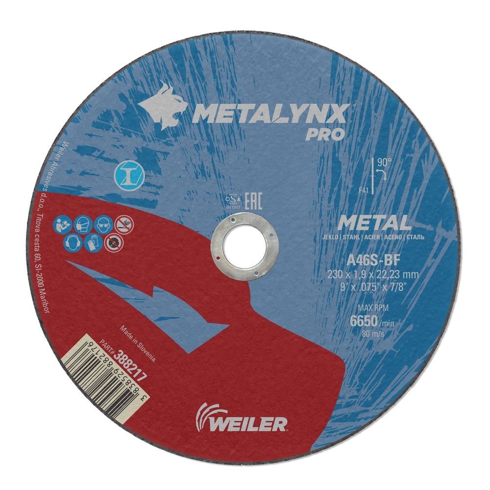 Disc Abraziv, Debitare Professional, 230 x 1.9 mm, Metal, SW