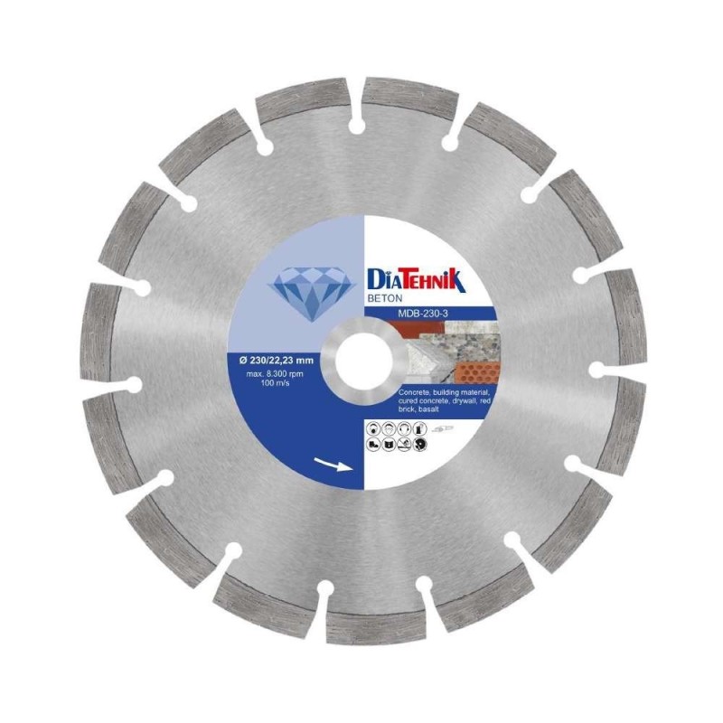 Disc Diamantat Beton, 125 x 22, 23 mm, pentru Beton Armat, Universal, Vechi, SQ