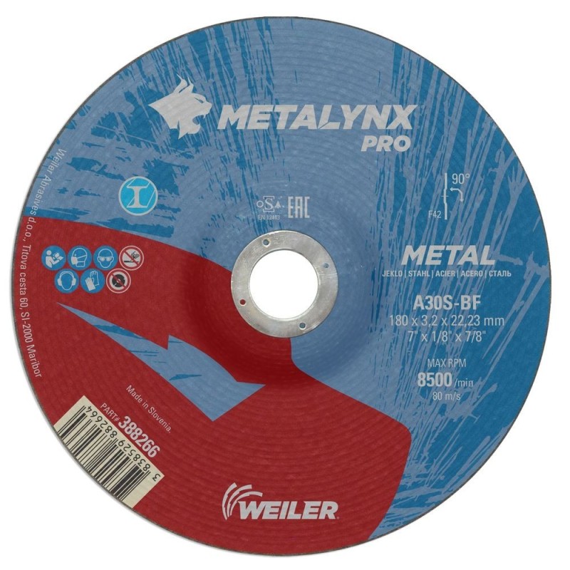 Disc Abraziv Debitare Professional,180 x 3.0 mm, Metal, SW