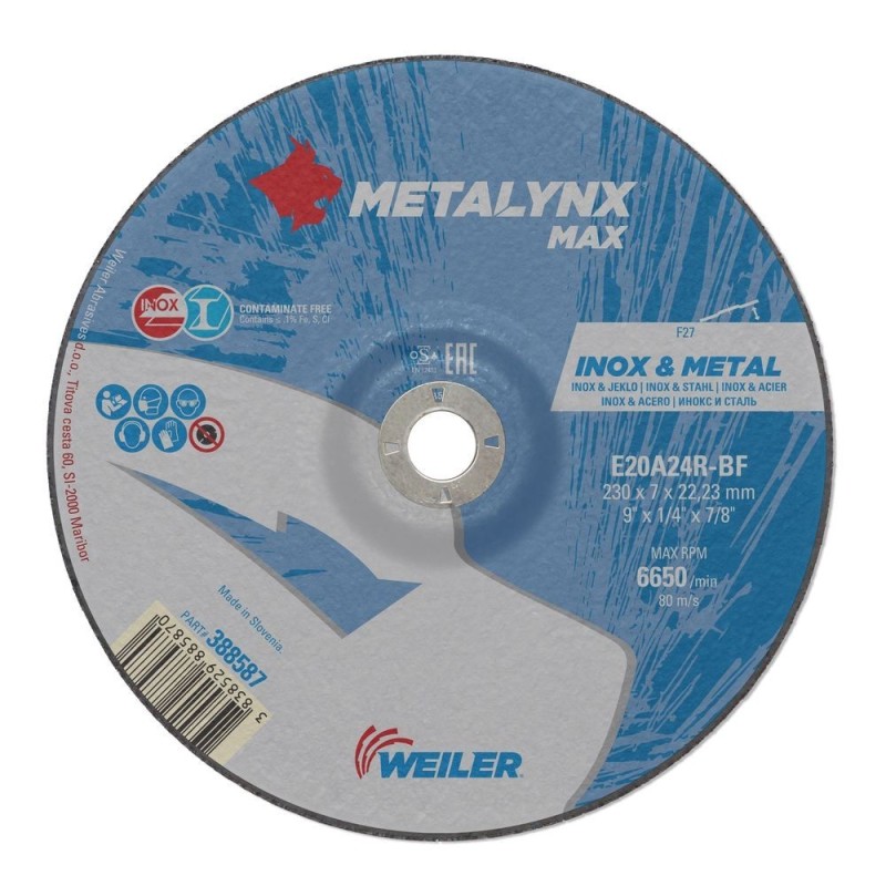 Disc Abraziv Polizare Ceramic pentru Inox si Metal 230 x 4 x 22.23, SW